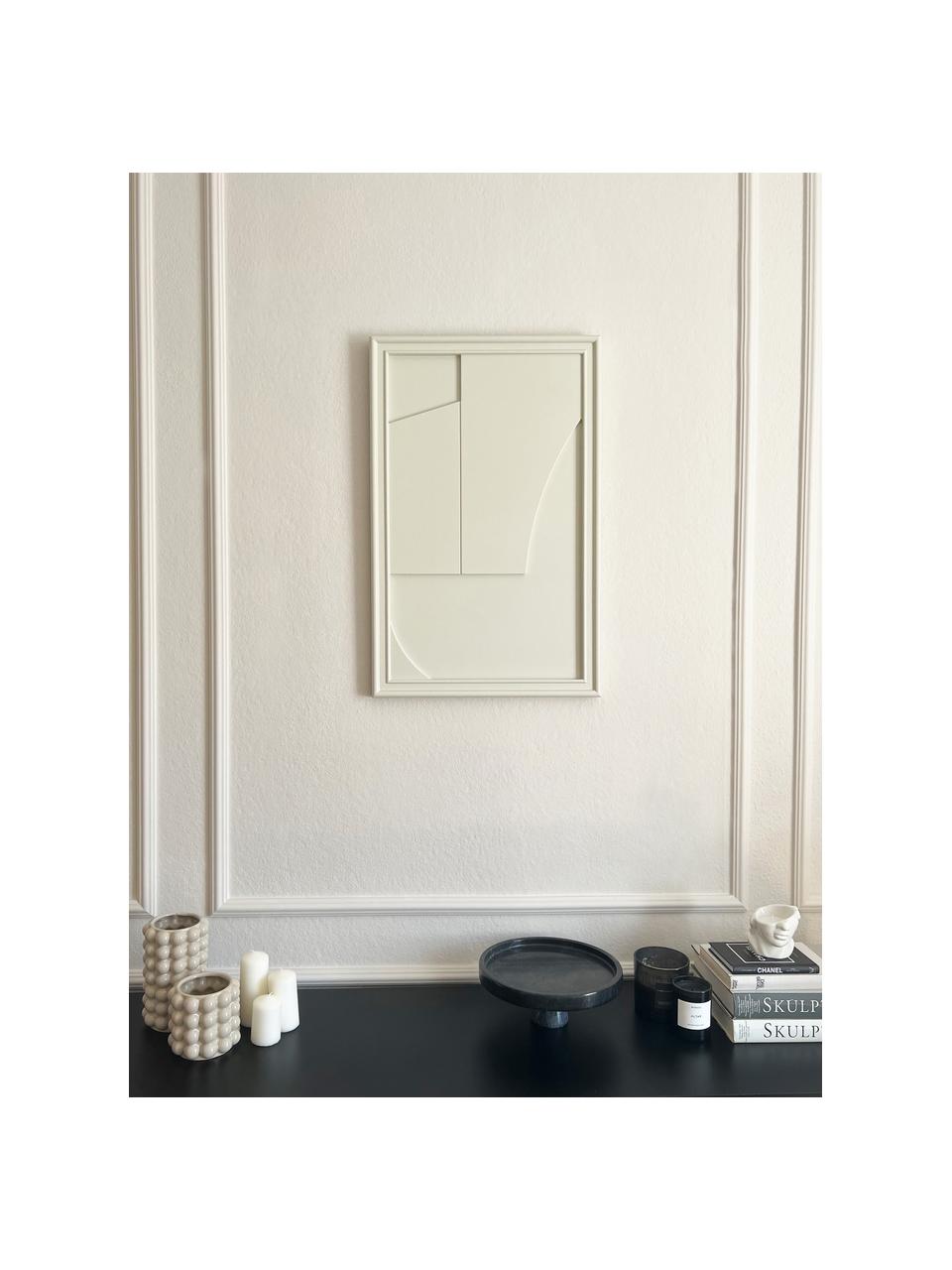 Decoración de pared artesanal Verge, Estructura: madera con acabado satina, Tablero: fibra de densidad media (, Beige, An 30 x Al 50 cm