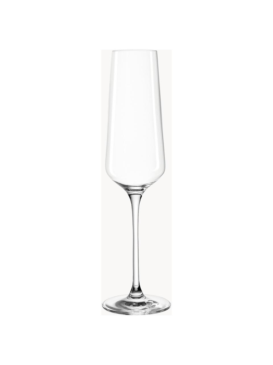 Champagneglas Puccini, 6 stuks, Teqton® glas, Transparant, Ø 7 x H 26 cm, 280 ml