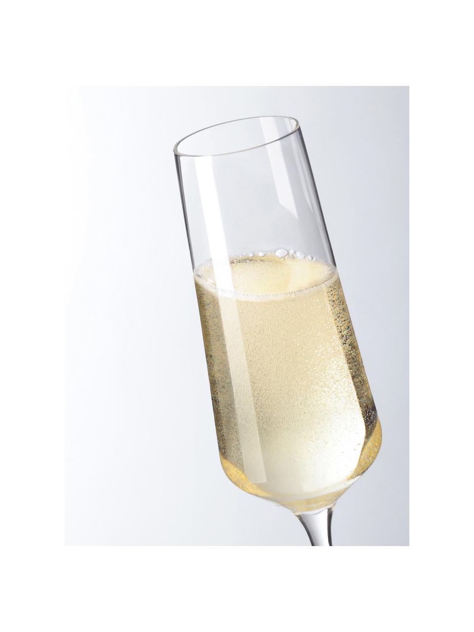 Champagneglas Puccini, 6 stuks, Teqton® glas, Transparant, Ø 7 x H 26 cm, 280 ml