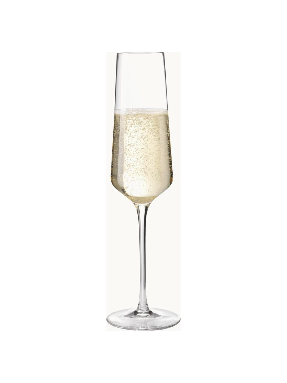 Flute champagne Puccini 6 pz, vetro Teqton®, Trasparente, Ø 7 x Alt. 26 cm, 280 ml