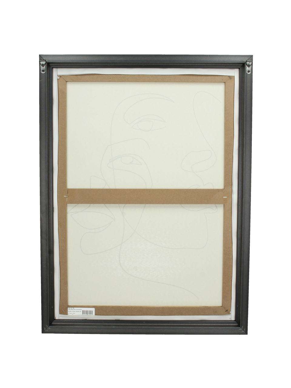 Gerahmter Leinwanddruck Aventurine, Rahmen: Kunststoff, Bild: Digitaldruck auf Leinen, Weiss, Schwarz, B 45 x H 60 cm