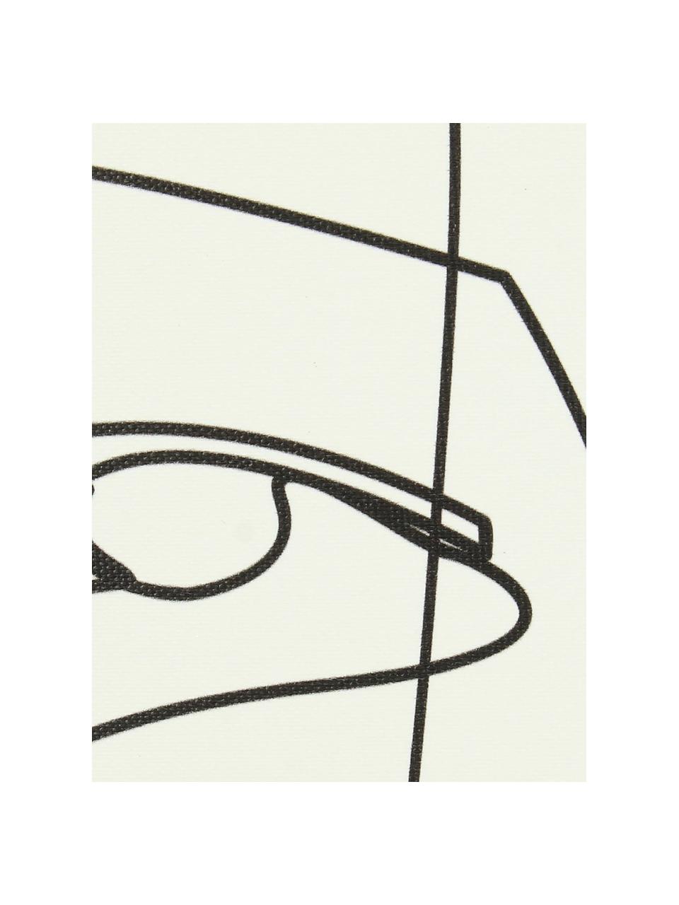 Zarámovaný tisk na plátně Aventurine, Bílá, černá, Š 45 cm, V 60 cm