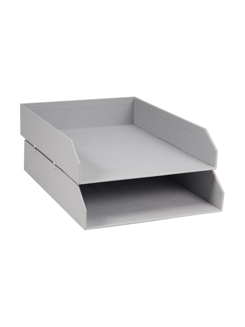 Organizer per documenti Hakan 2 pz, Solido cartone laminato, Grigio chiaro, Larg. 23 x Prof. 31 cm