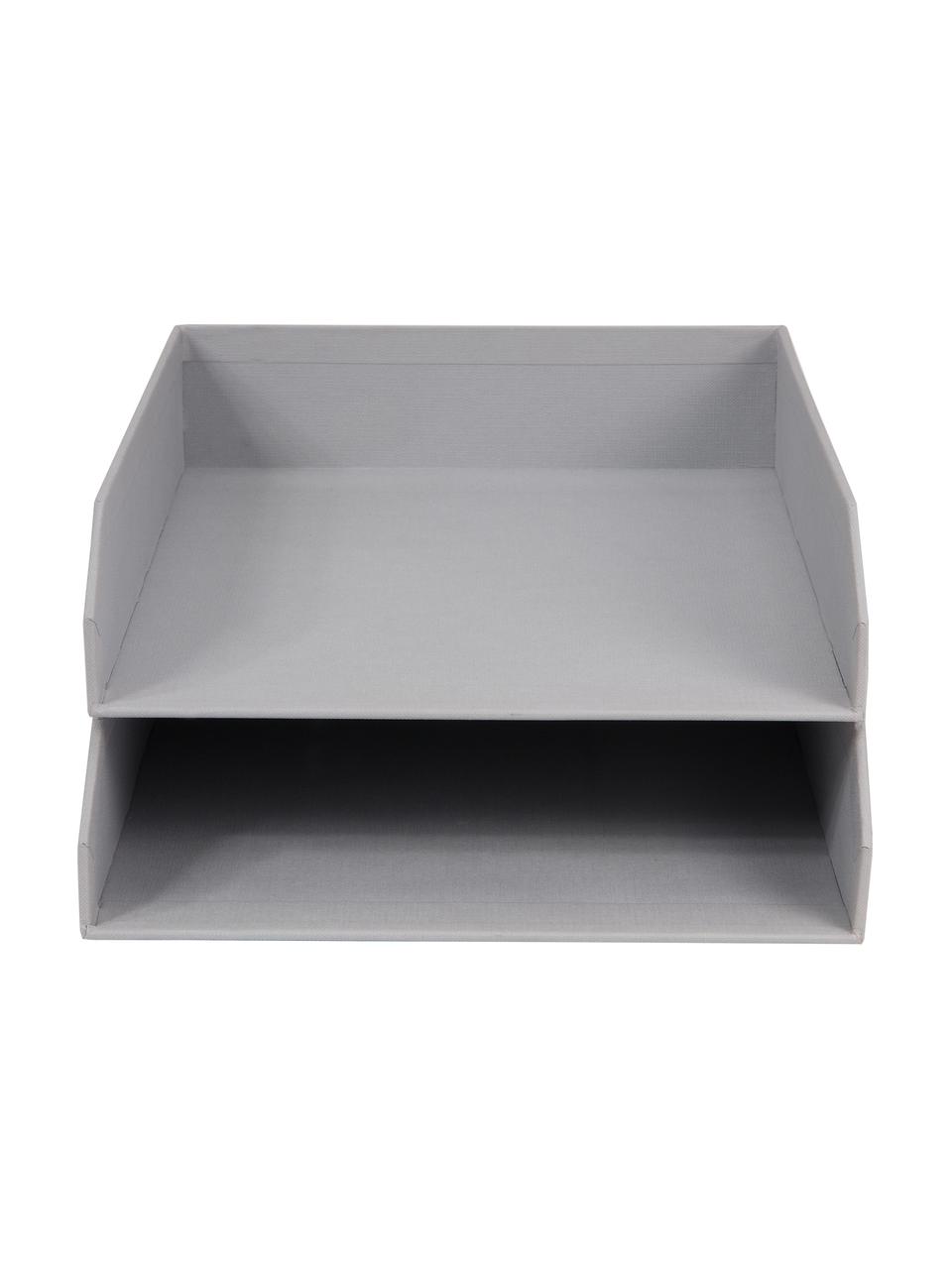 Organizer per documenti Hakan 2 pz, Solido cartone laminato, Grigio chiaro, Larg. 23 x Prof. 31 cm