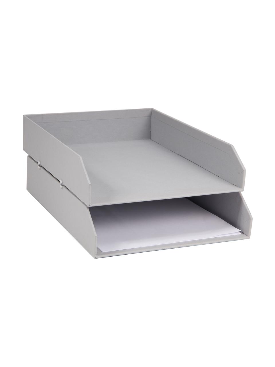 Organizer per documenti Hakan 2 pz, Solido cartone laminato, Grigio chiaro, Larg. 23 x Prof. 31 cm