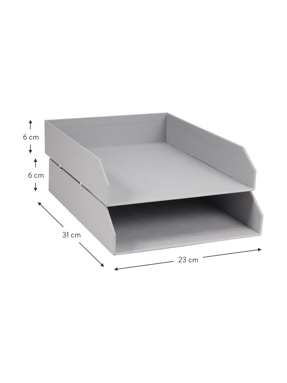 Modules de classement Hakan, 2 pièces, Carton laminé rigide, Gris clair, larg. 23 x prof. 31 cm