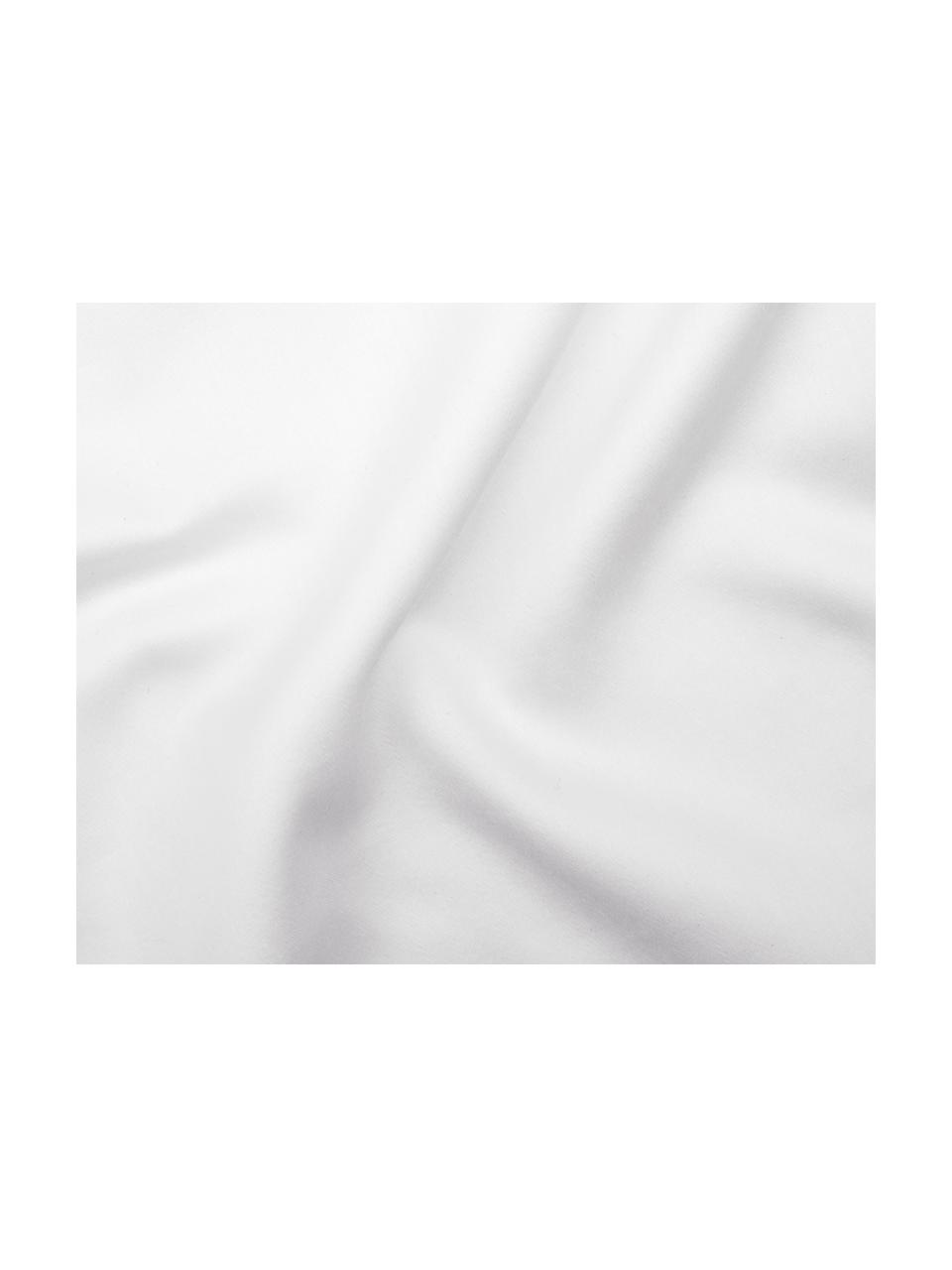 Povlaky na polštáře z bavlněného saténu Lydia, 2 ks, Bílá, Š 40 cm, D 80 cm