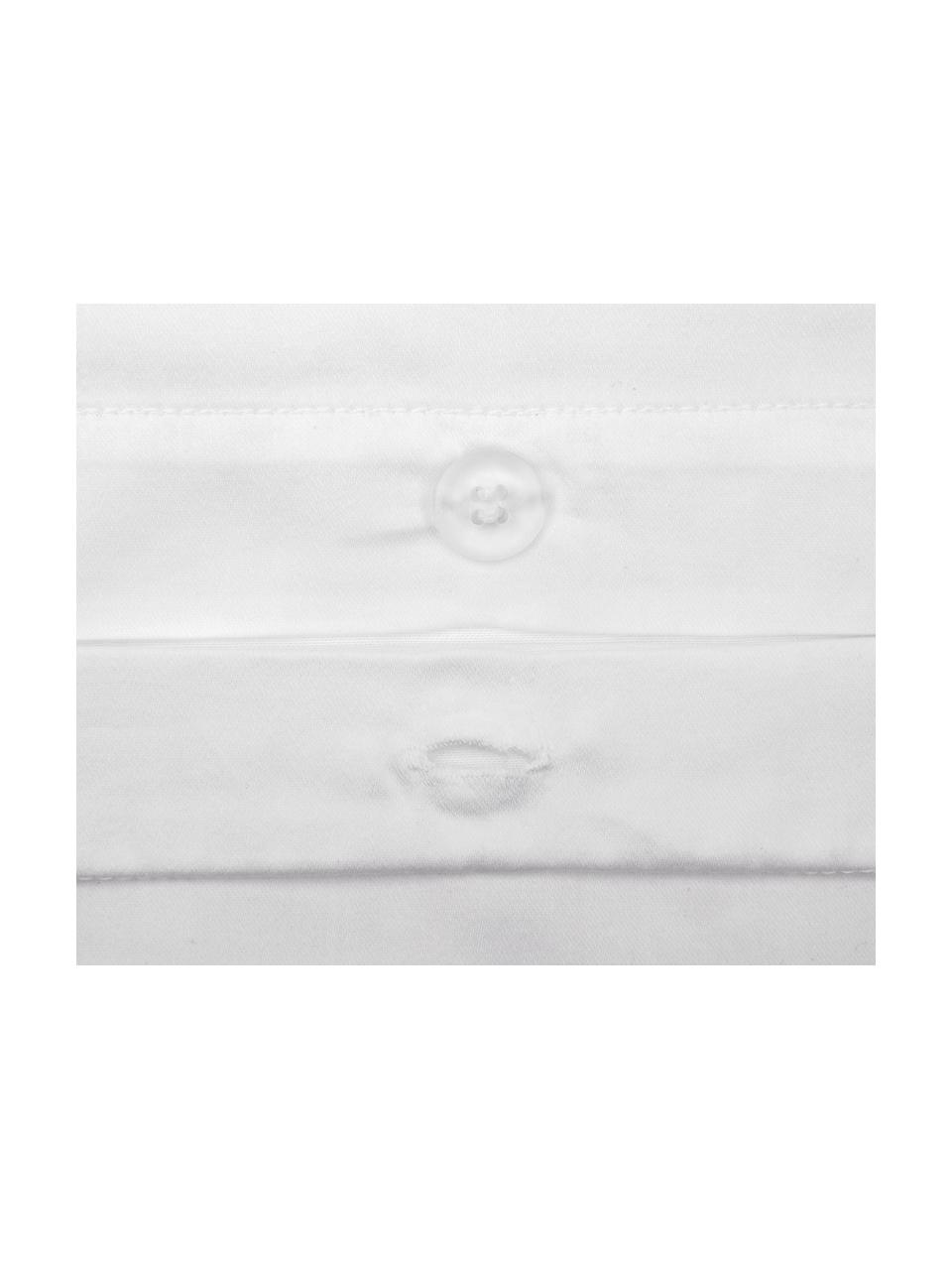 Baumwollsatin-Kissenbezüge Lydia, 2 Stück, Webart: Satin, Weiß, B 40 x L 80 cm