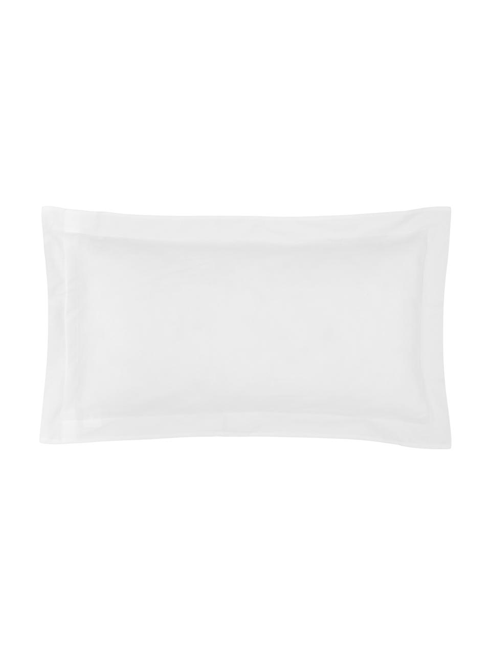 Poszewka na poduszkę z satyny bawełnianej Lydia, 2 szt., Biały, S 40 x D 80 cm