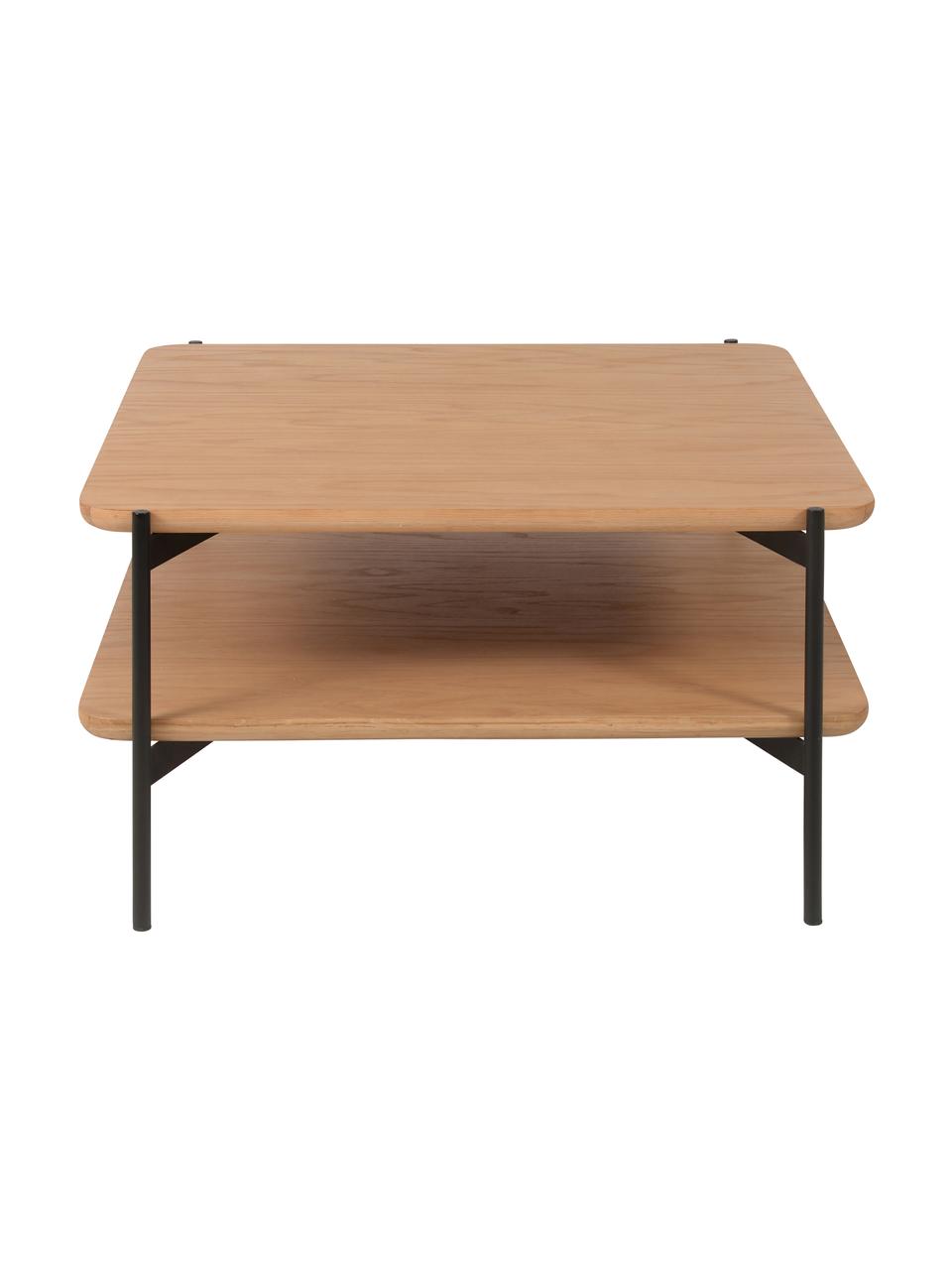 Konferenčný stolík z dreva a kovu Easy, Čierna, hnedá