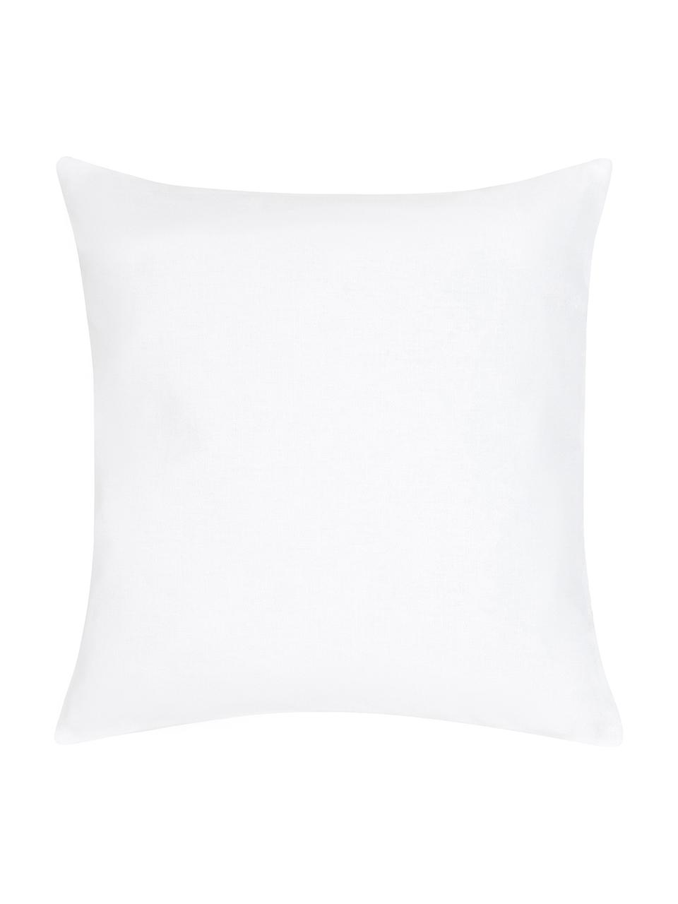 Housse de coussin à imprimé abstrait Brush, Noir/blanc