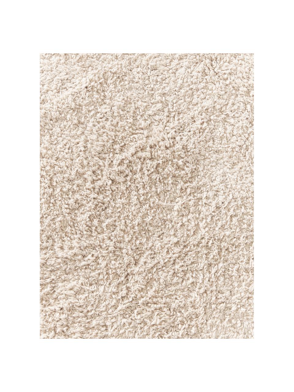 Tapis rond en coton tufté main Daya, Beige clair, Ø 110 cm (taille S)