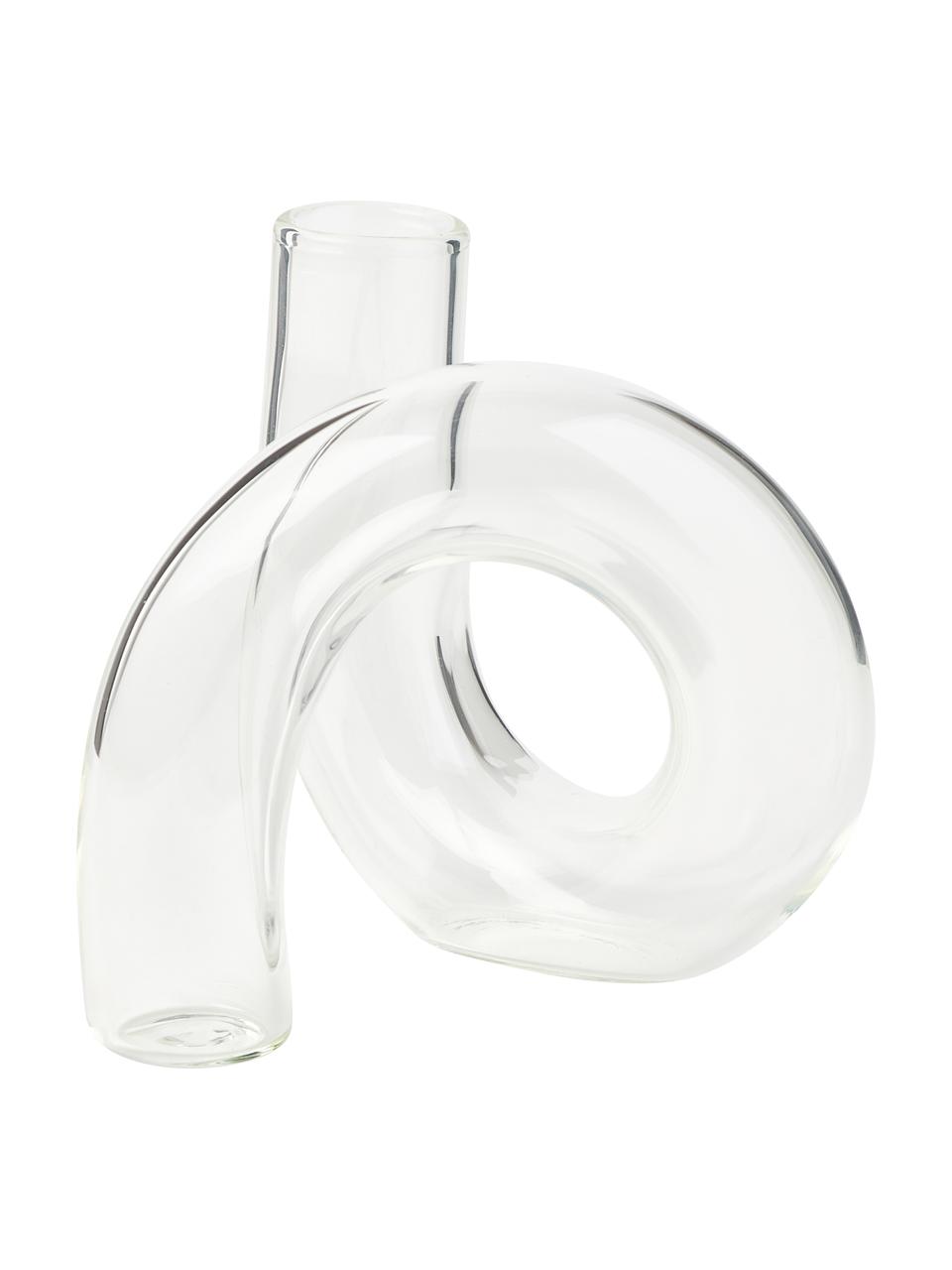 Jarrón artesanal Livia, Vidrio, Transparente, An 11 x Al 12 cm