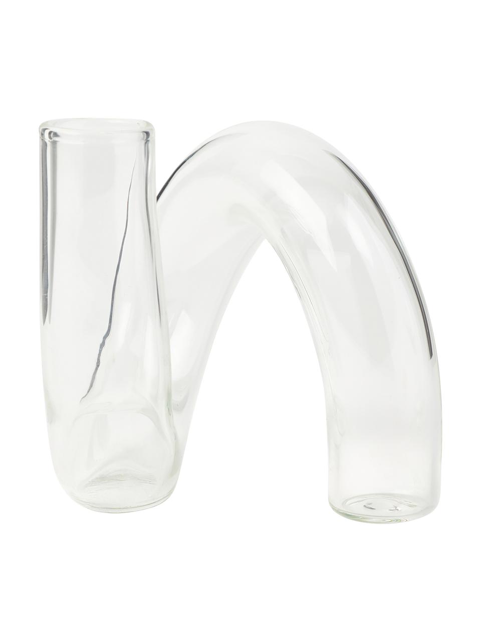 Vase fait main Zaida, Verre, Transparent, larg. 11 x haut. 12 cm