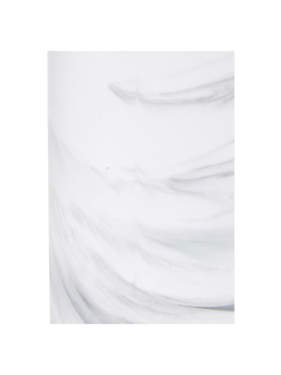 Distributeur de savon aspect marbre Swan, Blanc, marbré, couleur argentée, Ø 7 x haut. 17 cm