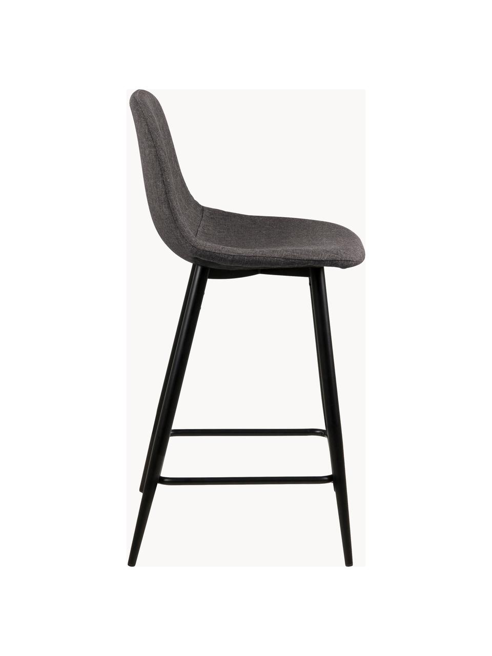 Barová židle Wilma, 2 ks, Tmavě šedá, Š 44 cm, V 91 cm