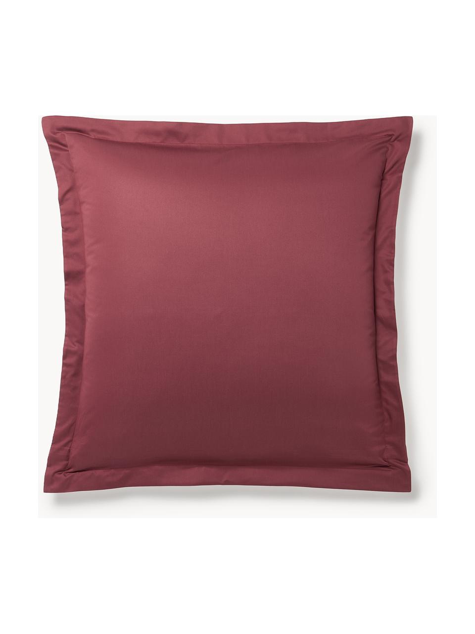 Baumwollsatin-Kopfkissenbezug Premium, Webart: Satin Fadendichte 500 TC,, Weinrot, B 40 x L 80 cm