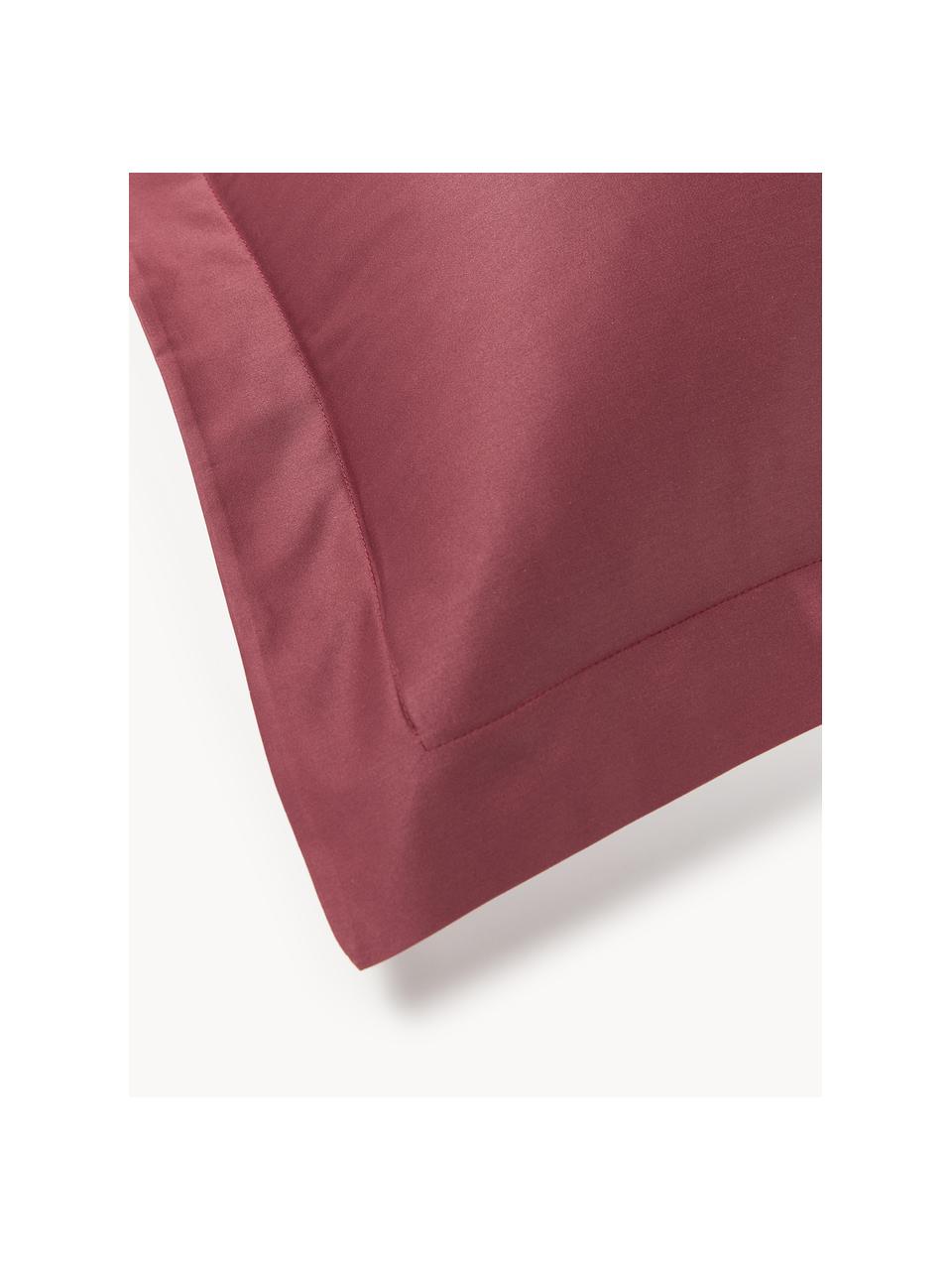 Baumwollsatin-Kopfkissenbezug Premium, Webart: Satin Fadendichte 500 TC,, Weinrot, B 40 x L 80 cm