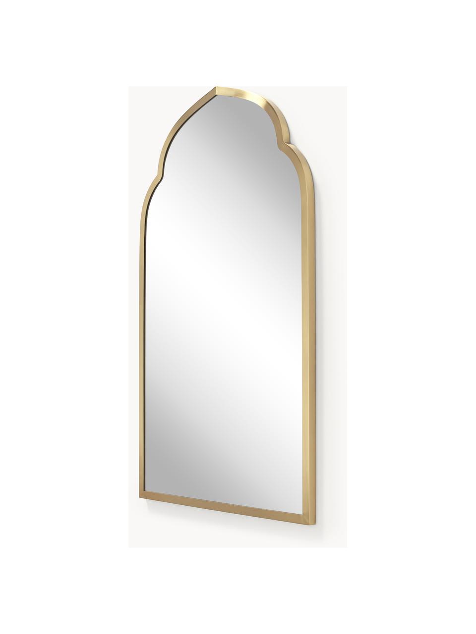 Bogen-Wandspiegel Laviena, Spiegelfläche: Spiegelglas, Rahmen: Metall, Goldfarben, B 60 x H 100 cm