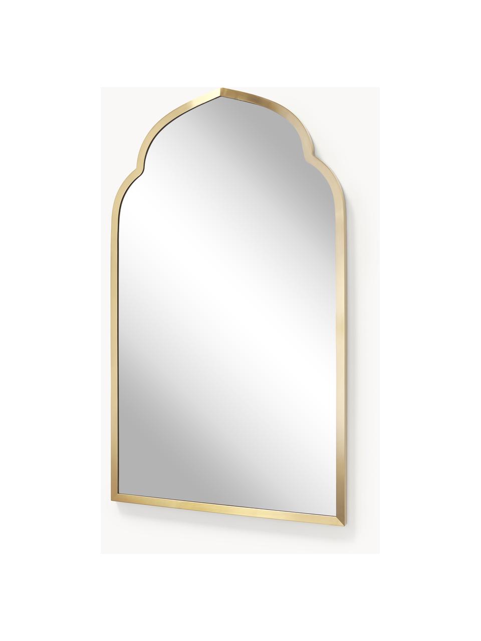 Specchio ad arco da parete Laviena, Superficie dello specchio: lastra di vetro, Cornice: metallo, Dorato, Larg. 60 x Alt. 100 cm