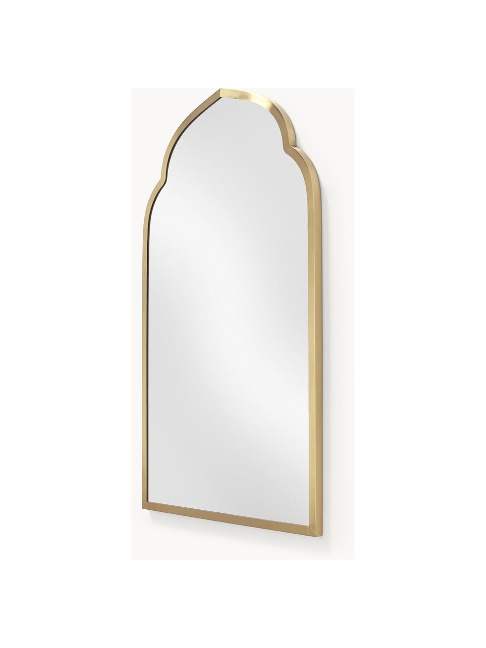 Bogen-Wandspiegel Laviena, Spiegelfläche: Spiegelglas, Rahmen: Metall, Goldfarben, B 60 x H 100 cm