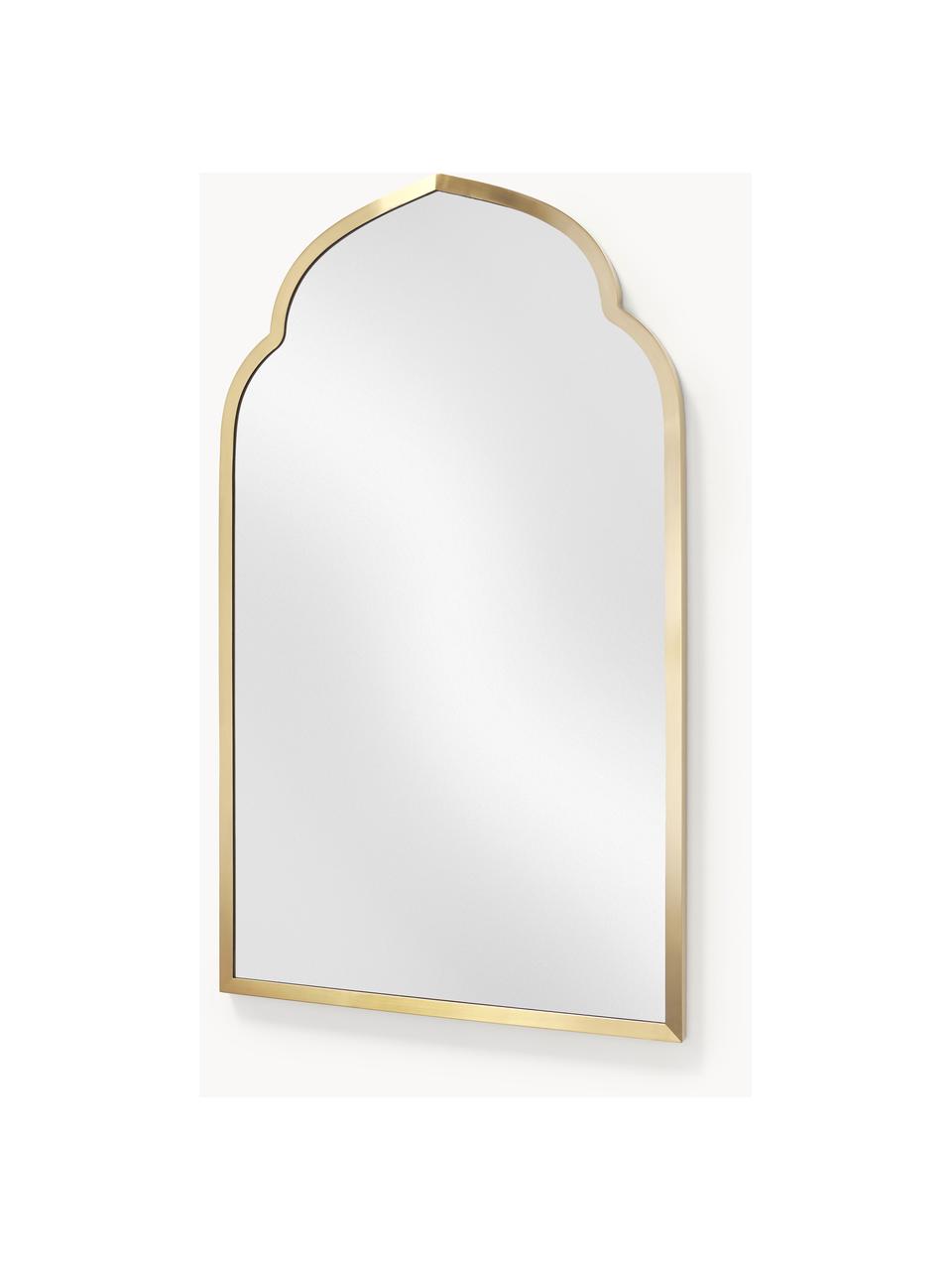 Bogen-Wandspiegel Laviena, Spiegelfläche: Spiegelglas, Rahmen: Metall, Goldfarben, B 60 x H 100 cm