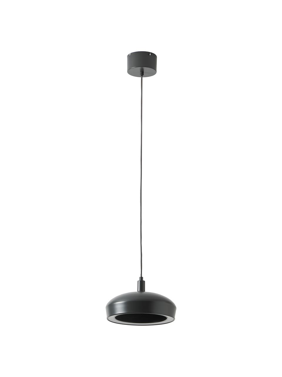 Suspension LED ronde anthracite Alva, Noir, Ø 28 x haut. 150 cm
