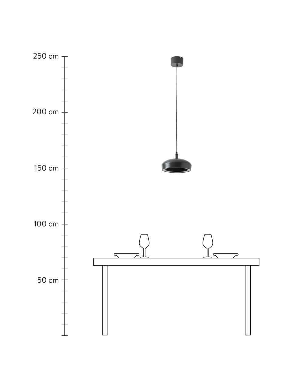Kulaté závěsné LED svítidlo Alva, Antracitová, Ø 28 cm, V 150 cm