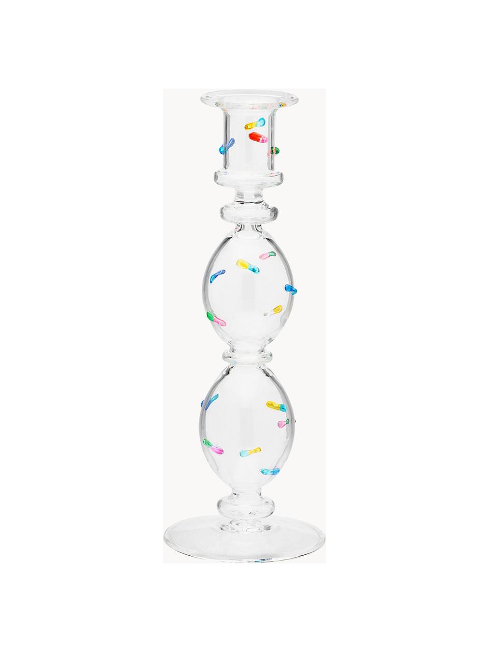 Chandelier en verre borosilicaté soufflé bouche Pills, Verre borosilicate, soufflé bouche, Transparent, multicolore, Ø 9 x haut. 23 cm