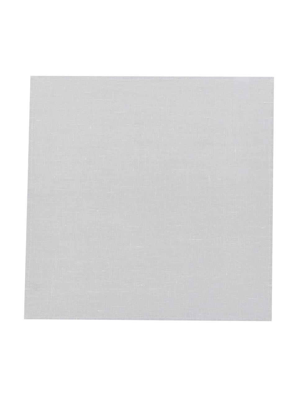 Servilletas de lino Heddie, 2 uds., 100% lino, Gris claro, An 45 x L 45 cm