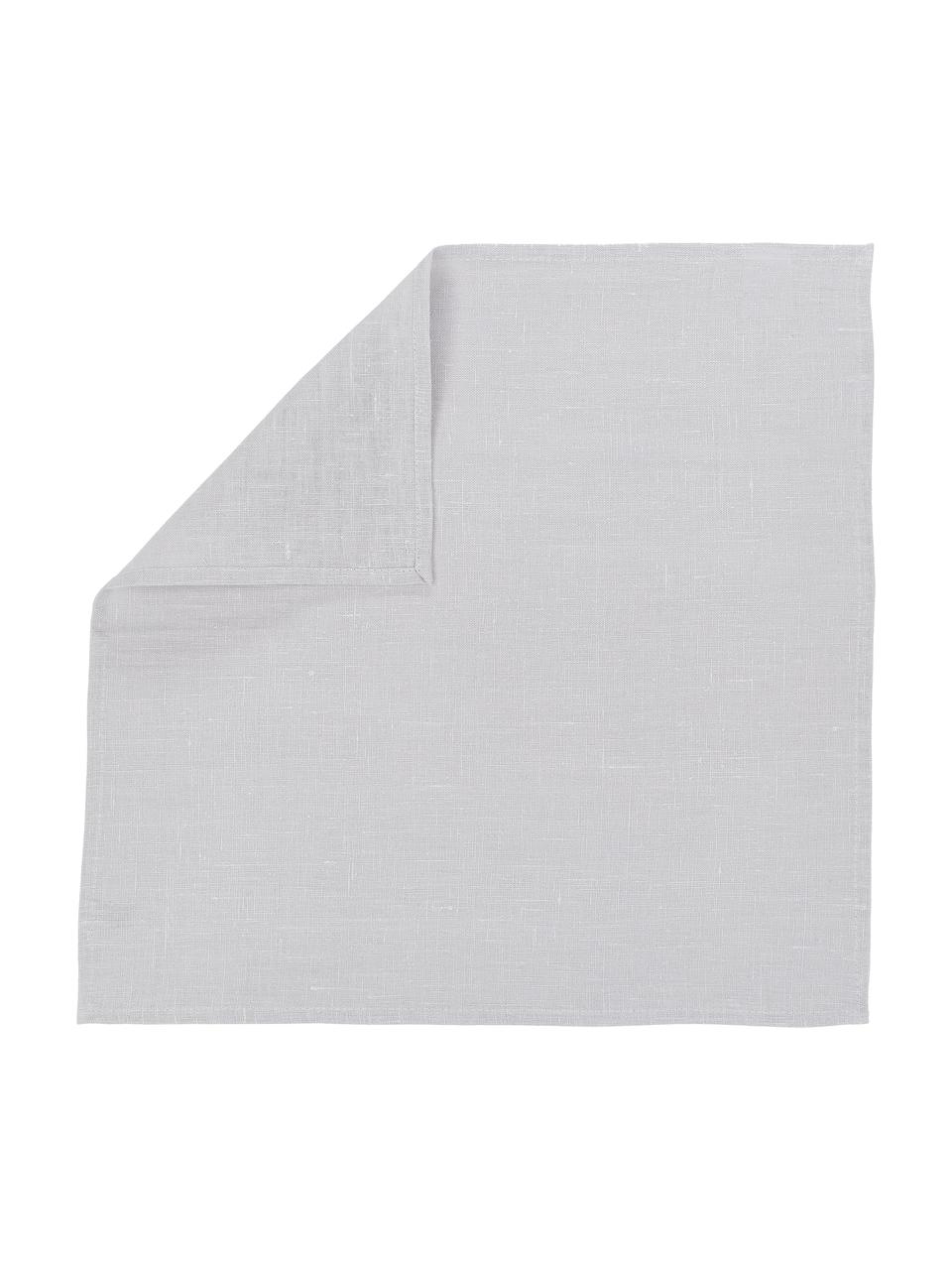 Serviette lin Heddie, 2 pièces, Gris clair