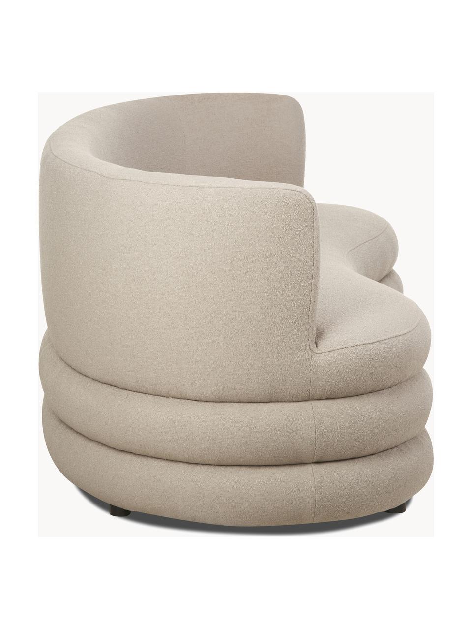 Designer Bouclé-Sofa Solomon (3-Sitzer), Bezug: 100% Polyester 35.000 Sch, Gestell: Massives Fichtenholz, Bir, Füße: Kunststoff Dieses Produkt, Bouclé Beige, B 193 x T 92 cm