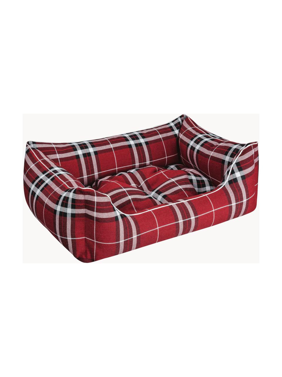 Hundebett Highlands, verschiedene Größen, Bezug: 100 % Polyester Der strap, Rot, Schwarz, Weiß, B 70 x T 50 cm