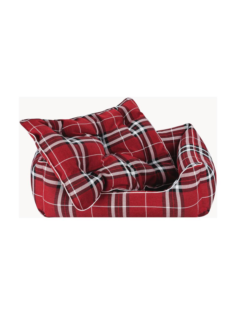 Hundebett Highlands, verschiedene Größen, Bezug: 100 % Polyester Der strap, Rot, Schwarz, Weiß, B 70 x T 50 cm