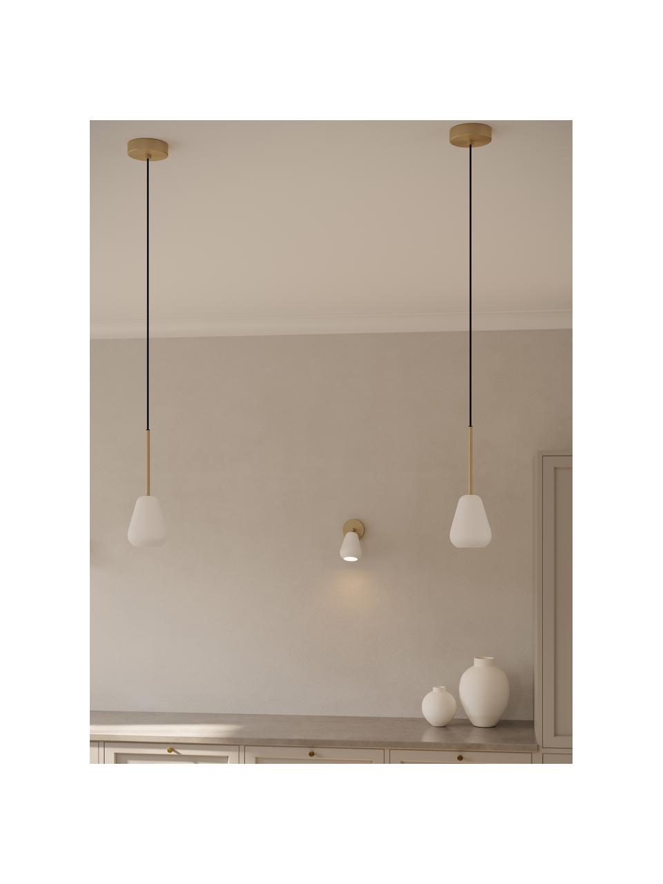 Lampa wisząca Anoli, Biały, odcienie złotego, Ø 10 x W 29 cm