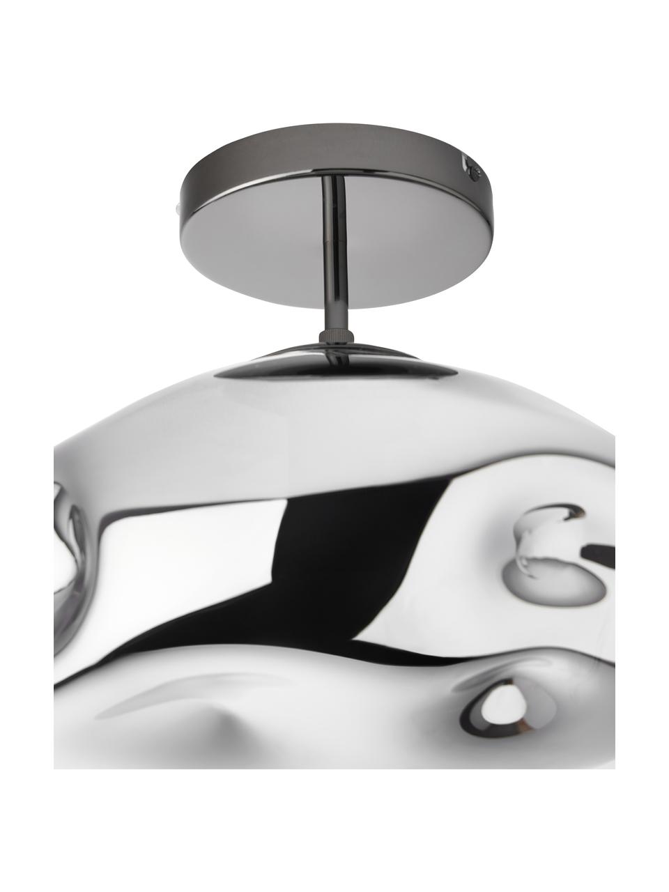 Plafonnier en verre réfléchissant Amora, Couleur chrome, noir, Ø 35 x haut. 28 cm