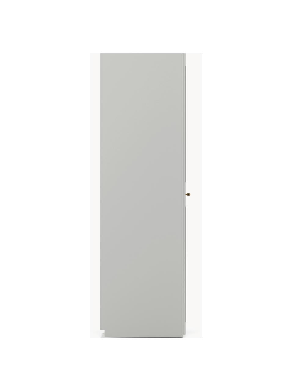 Szafa modułowa Charlotte, 1-drzwiowa, różne warianty, Korpus: płyta wiórowa pokryta mel, Szary, S 50 x W 200 cm, Basic