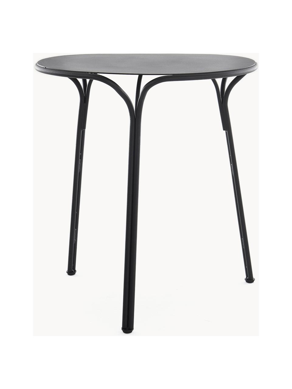 Table de jardin ronde, Hiray,  Ø 65 cm, Acier galvanisé, laqué, Noir, Ø 65 x haut. 72 cm