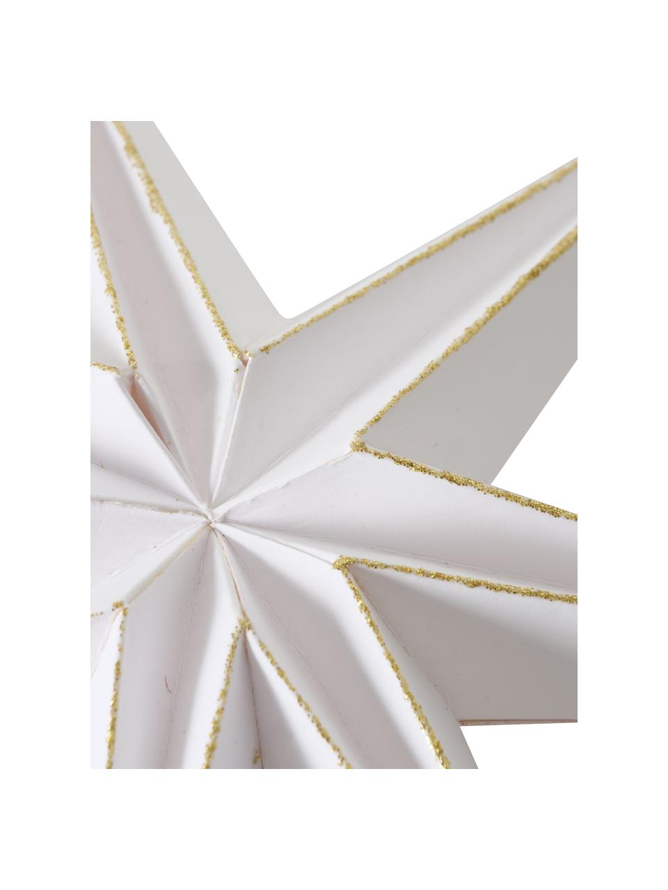 Estrellas para colgar Mariola, 3 uds., Papel, Blanco, Ø 20 x Al 20 cm