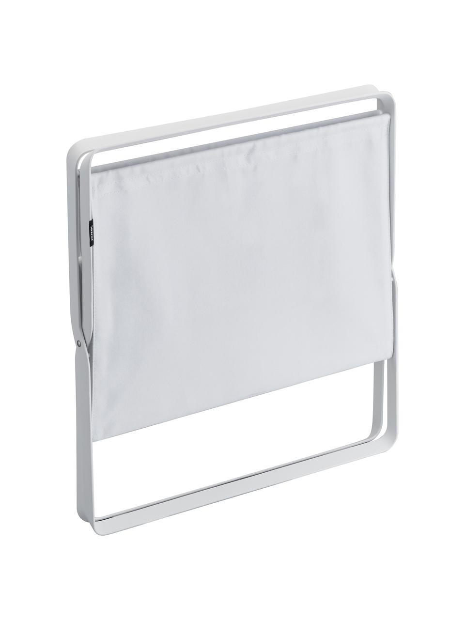 Portabiancheria Tower, Cornice: acciaio verniciato, Bianco, Larg. 46 x Alt. 40 cm