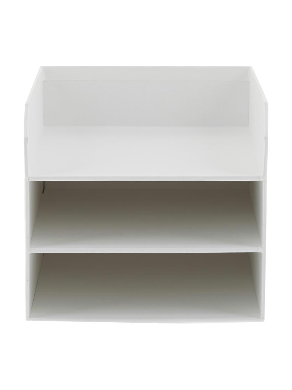 Documentenhouder Trey, Massief, gelamineerd karton, Wit, B 23 x H 21 cm