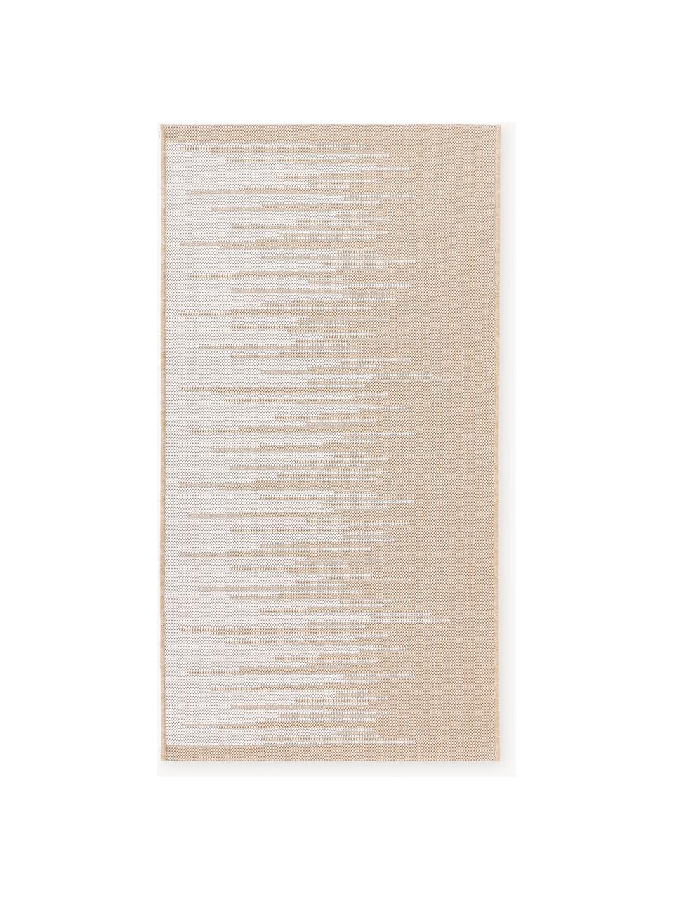 Tapis d'extérieur à poils ras Praiano, Beige, blanc, larg. 80 x long. 150 cm (taille XS)