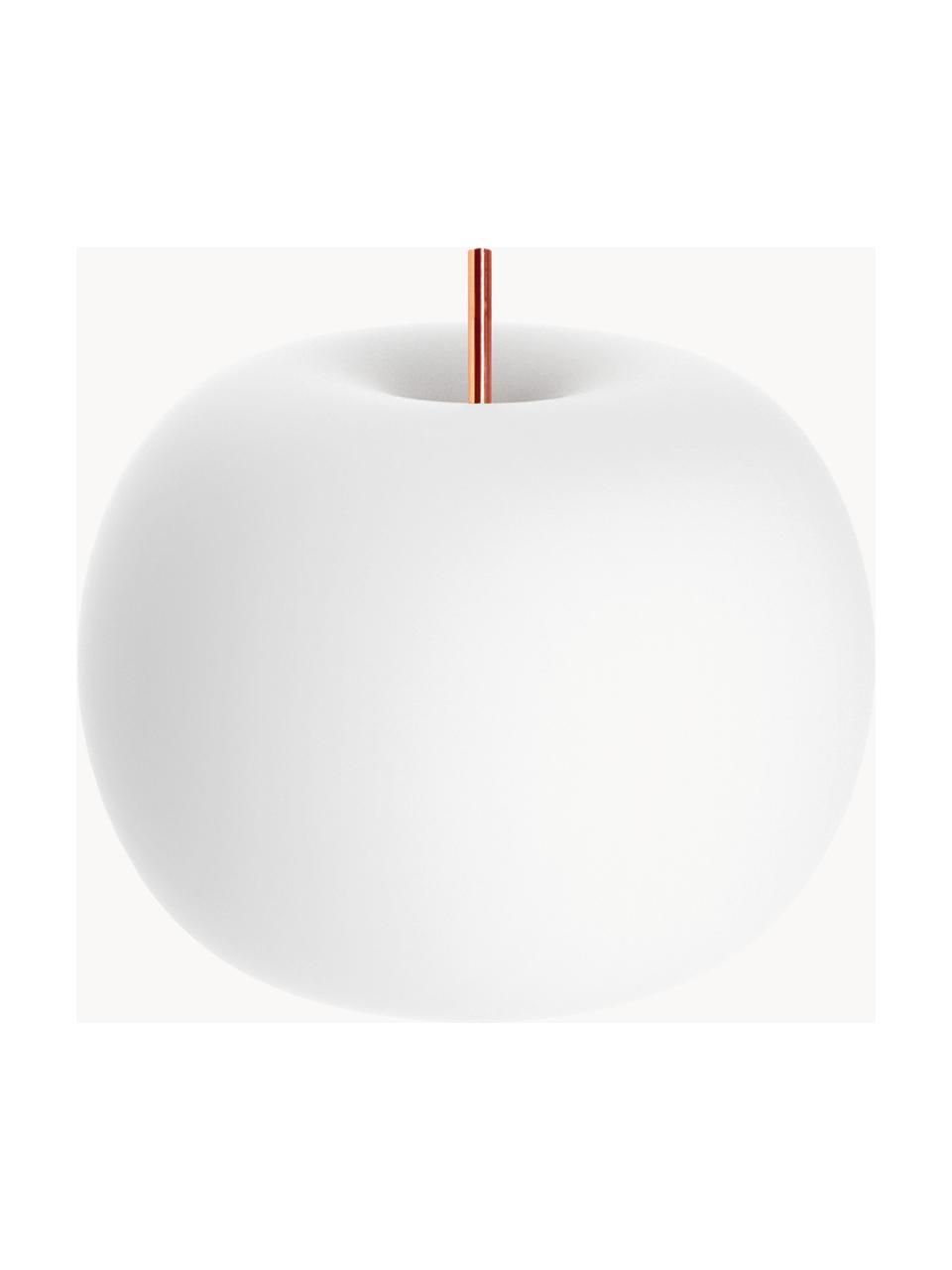 Kleine tafellamp Kushi, Lampenkap: mondgeblazen glas, Koperkleurig, Ø 16 x H 17 cm