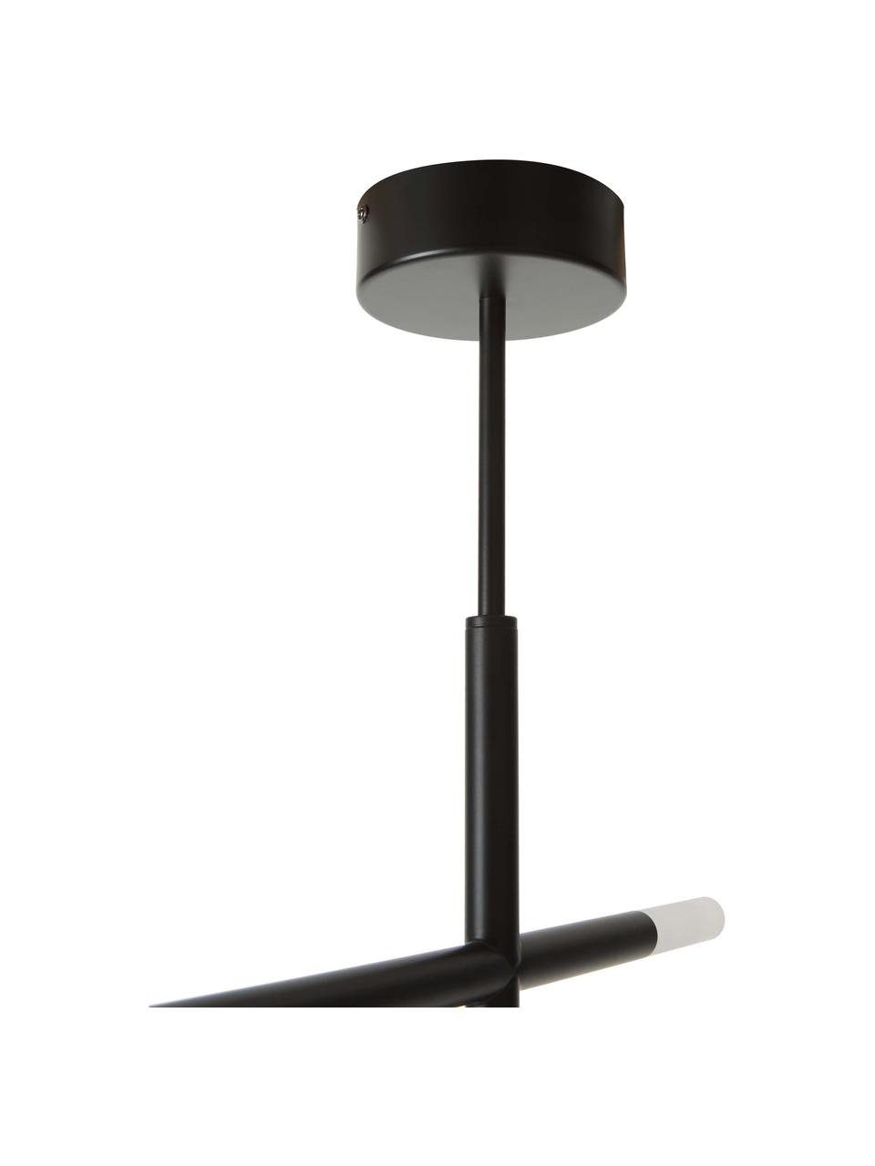 Veľká stropná LED lampa Gratia, Čierna, biela, Š 76 x V 50 cm