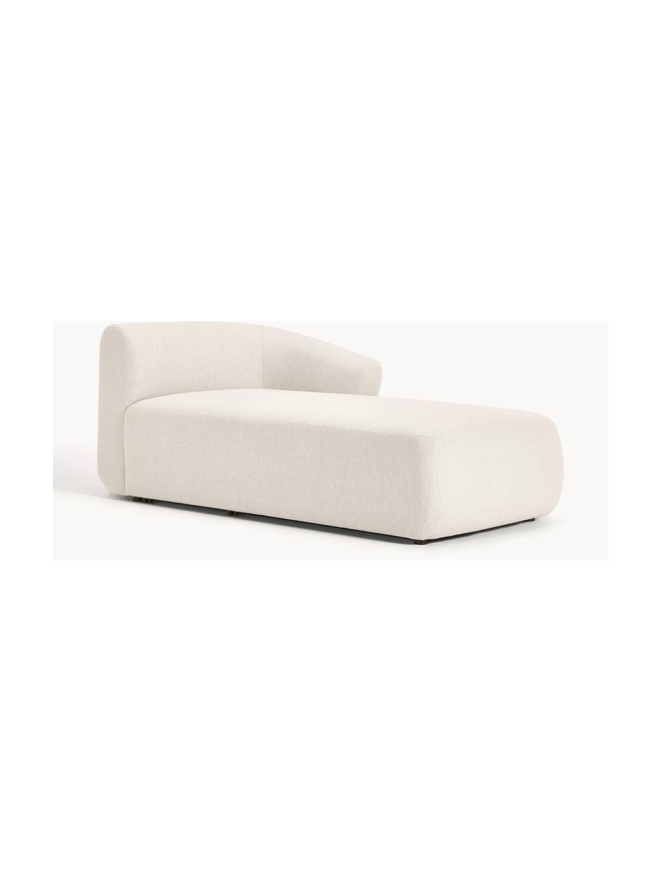 Hoekbankmodule Sofia, Bekleding: 100% polypropyleen Met 25, Frame: sparrenhout, FSC-gecertif, Poten: kunststof Het materiaal d, Geweven stof crèmewit, B 185 x D 92 cm, hoekdeel rechts
