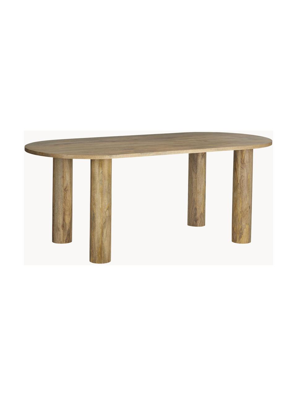 Mesa de comedor ovalada de madera de mango maciza Grow, 200 x 90 cm, Madera de mango, Madera de mango, An 200 x F 90 cm