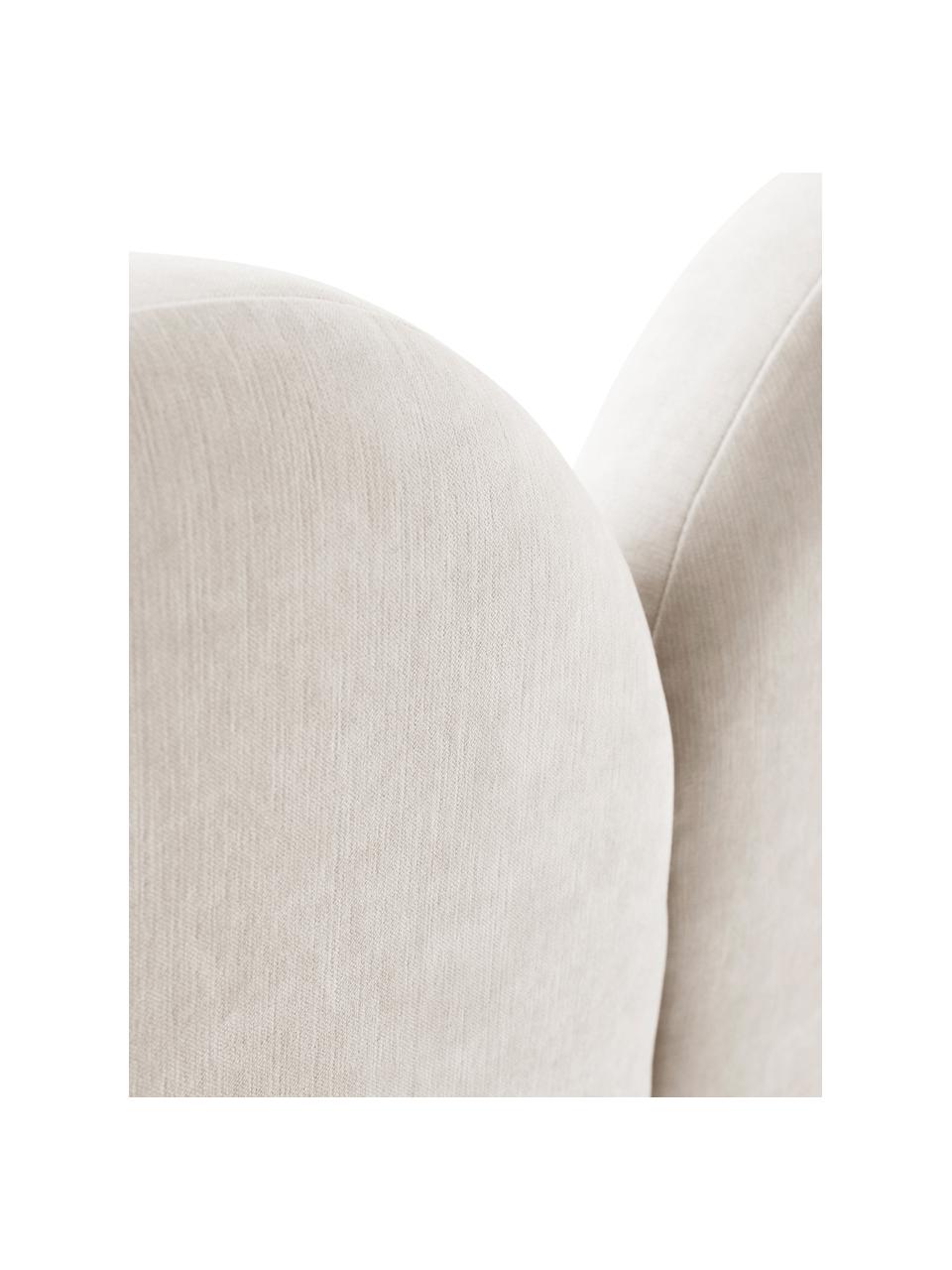 Tête de lit en chenille matelassé Miami, Tissu blanc crème, larg. 185 x haut. 124 cm
