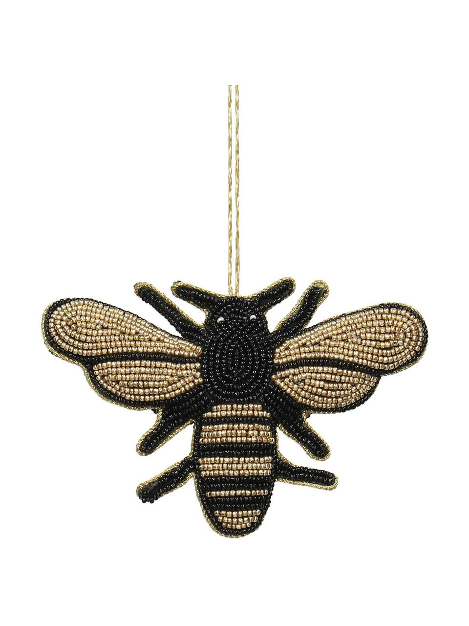 Baumanhänger Bee, 2 Stück, Goldfarben, Schwarz, 14 x 10 cm