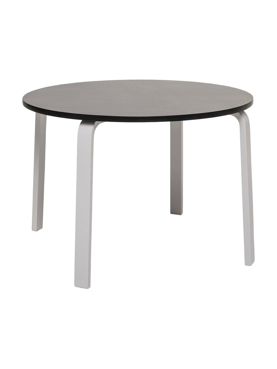 Tavolino per bambini rotondo Simply, Pannello di fibra a media densità (MDF) verniciato, Nero, bianco, Ø 65 x Alt. 45 cm