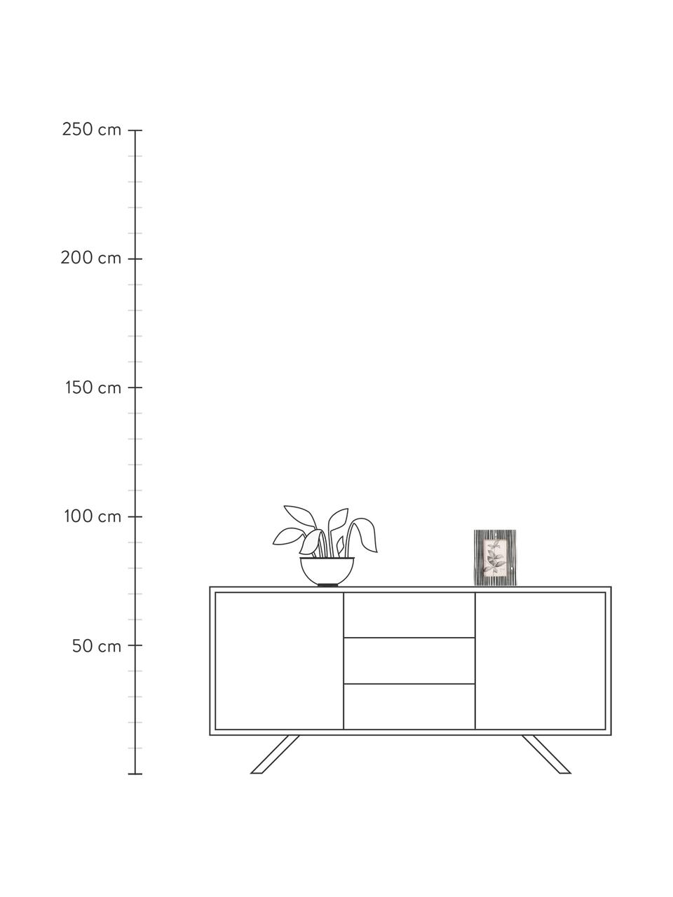 Bilderrahmen Stripe, Rahmen: Büffelknochen, Front: Glas, Rückseite: Mitteldichte Holzfaserpla, Schwarz, Weiß, 10 x 15 cm